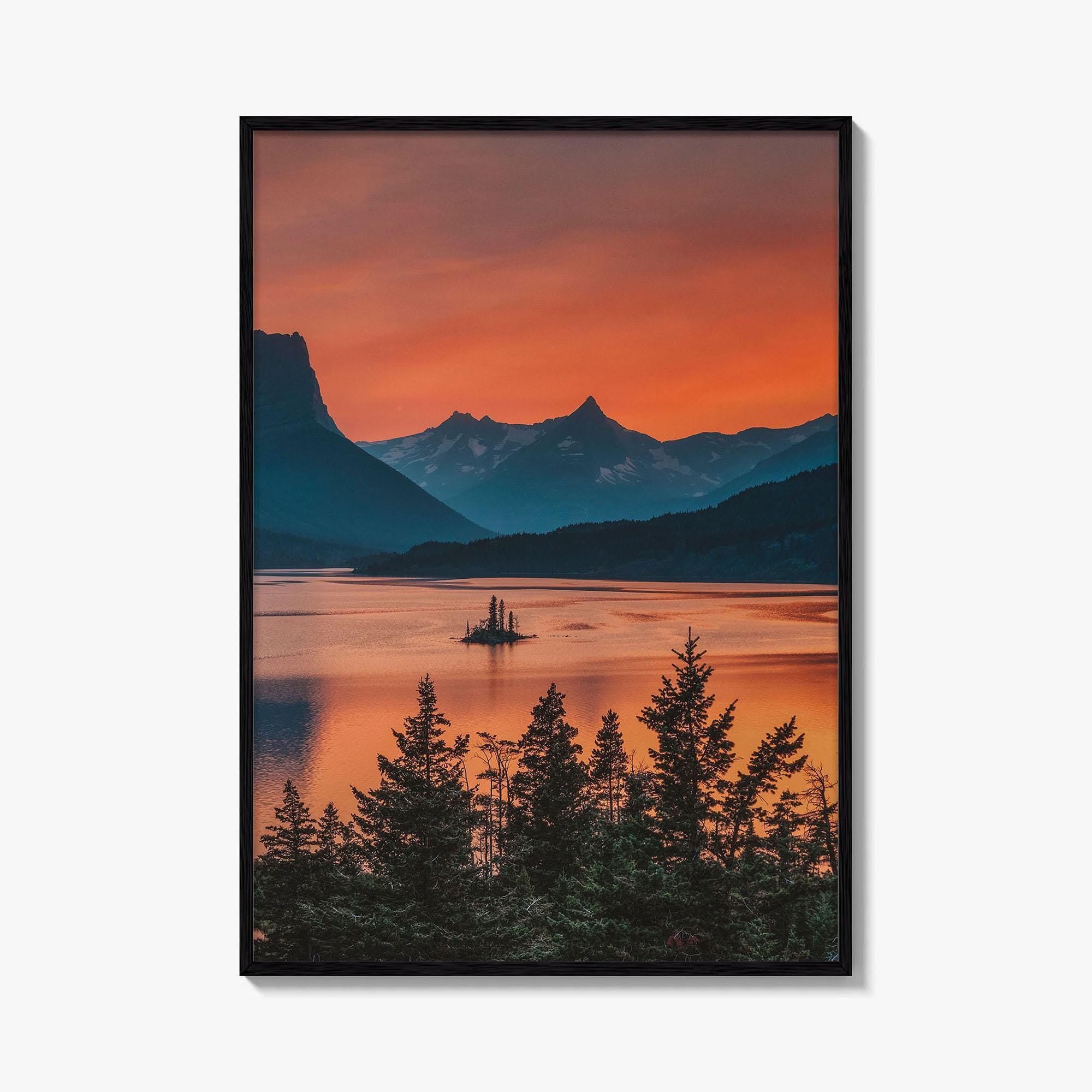 Glacier National Park Fine Art Photo Print, St Mary Lake, Montana Poster, USA