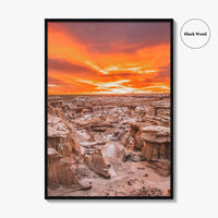 Bisti De-Na-Zin Wilderness New Mexico Fine Art Photo Print, Bisti Badlands, Valley Dreams