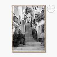 Alicante Black and White Fine Art Photo Print, Costa Blanca Spain, Santa Cruz Poster