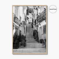 Alicante Black and White Fine Art Photo Print, Costa Blanca Spain, Santa Cruz Poster