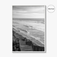 Encinitas Black and White Fine Art Photo Print, San Elijo State Beach Poster