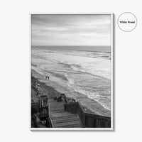 Encinitas Black and White Fine Art Photo Print, San Elijo State Beach Poster