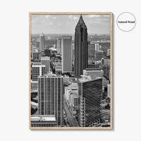 Atlanta Skyline Black and White Fine Art Photo Print, Downtown Georgia Poster
