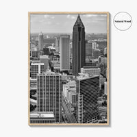 Atlanta Skyline Black and White Fine Art Photo Print, Downtown Georgia Poster