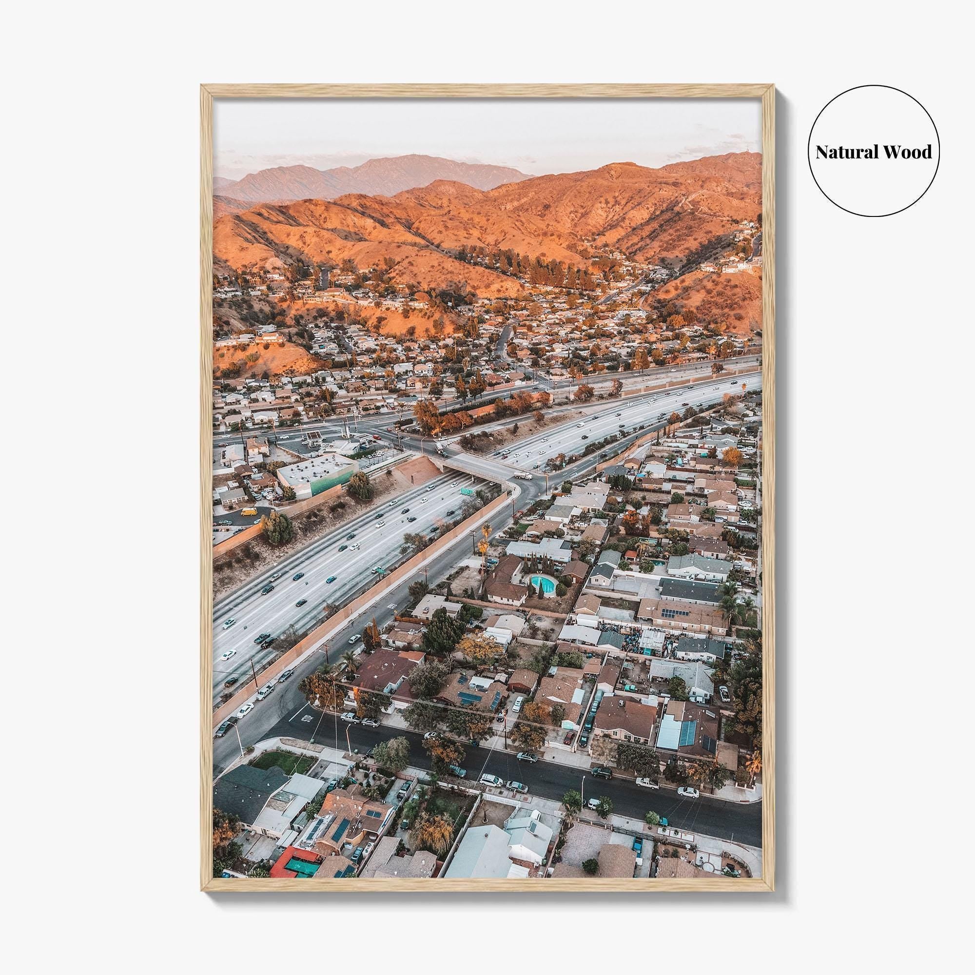 Burbank Fine Art Photo Print, Los Angeles, San Fernando Valley, California Poster, Verdugo Mountains