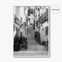 Alicante Black and White Fine Art Photo Print, Costa Blanca Spain, Santa Cruz Poster