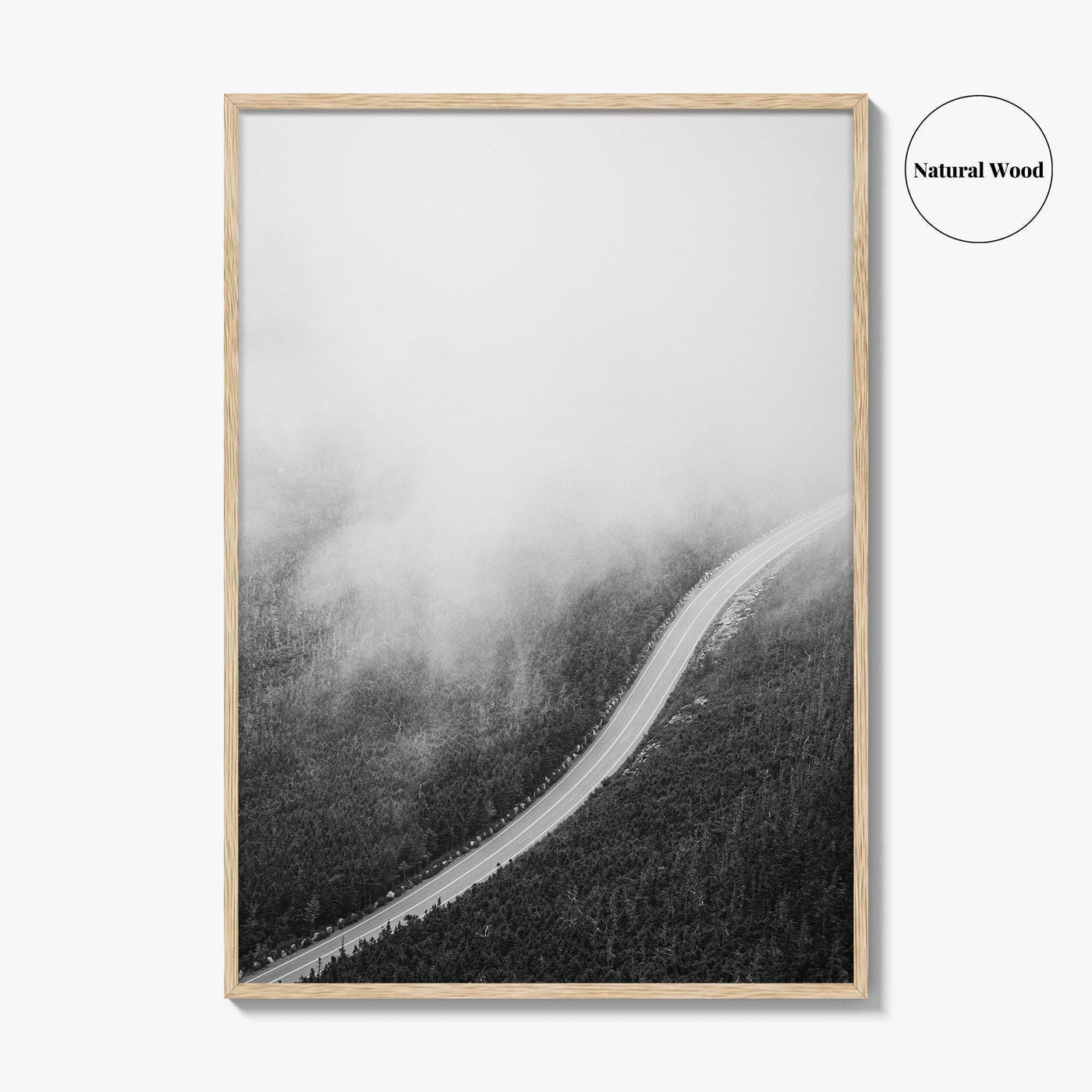 Adirondack Mountains Black and White Fine Art Photo Print, Lake Placid NY Art