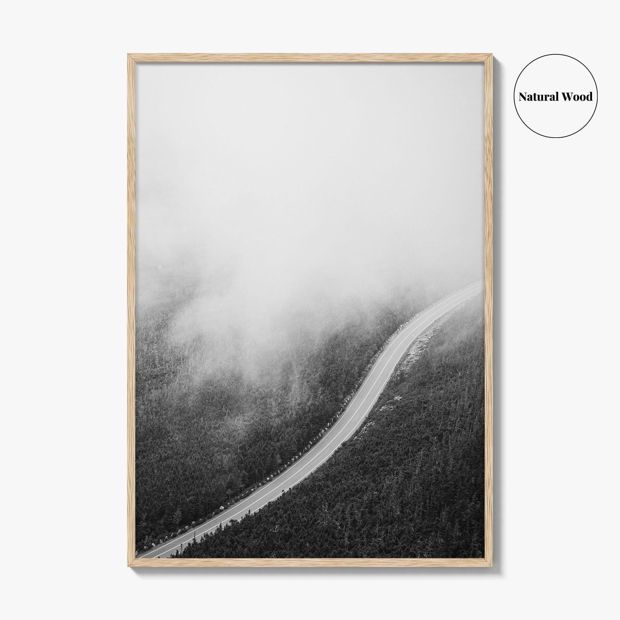 Adirondack Mountains Black and White Fine Art Photo Print, Lake Placid NY Art