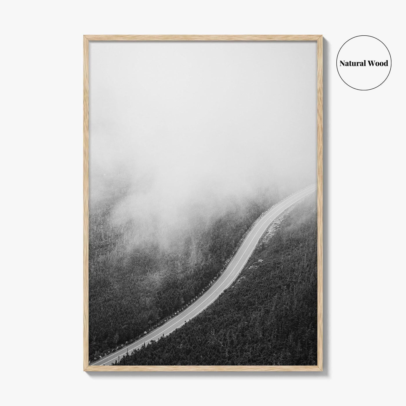 Adirondack Mountains Black and White Fine Art Photo Print, Lake Placid NY Art