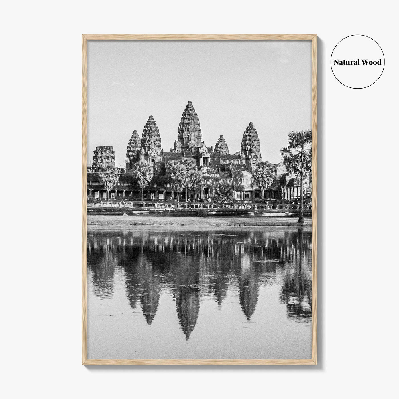 Angkor Wat Black and White Fine Art Photo Print, Siem Reap Cambodia Poster