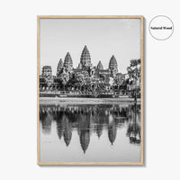 Angkor Wat Black and White Fine Art Photo Print, Siem Reap Cambodia Poster