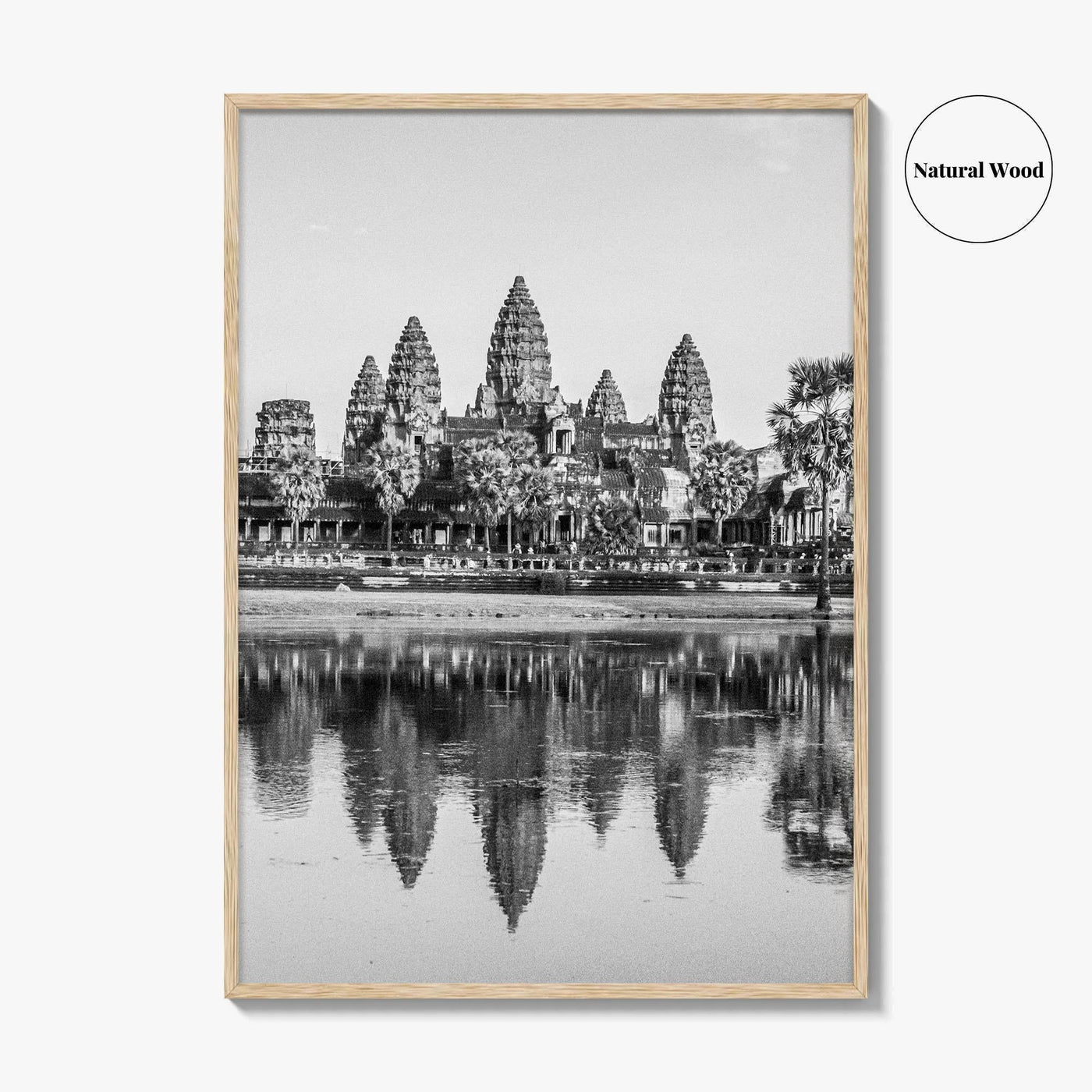 Angkor Wat Black and White Fine Art Photo Print, Siem Reap Cambodia Poster