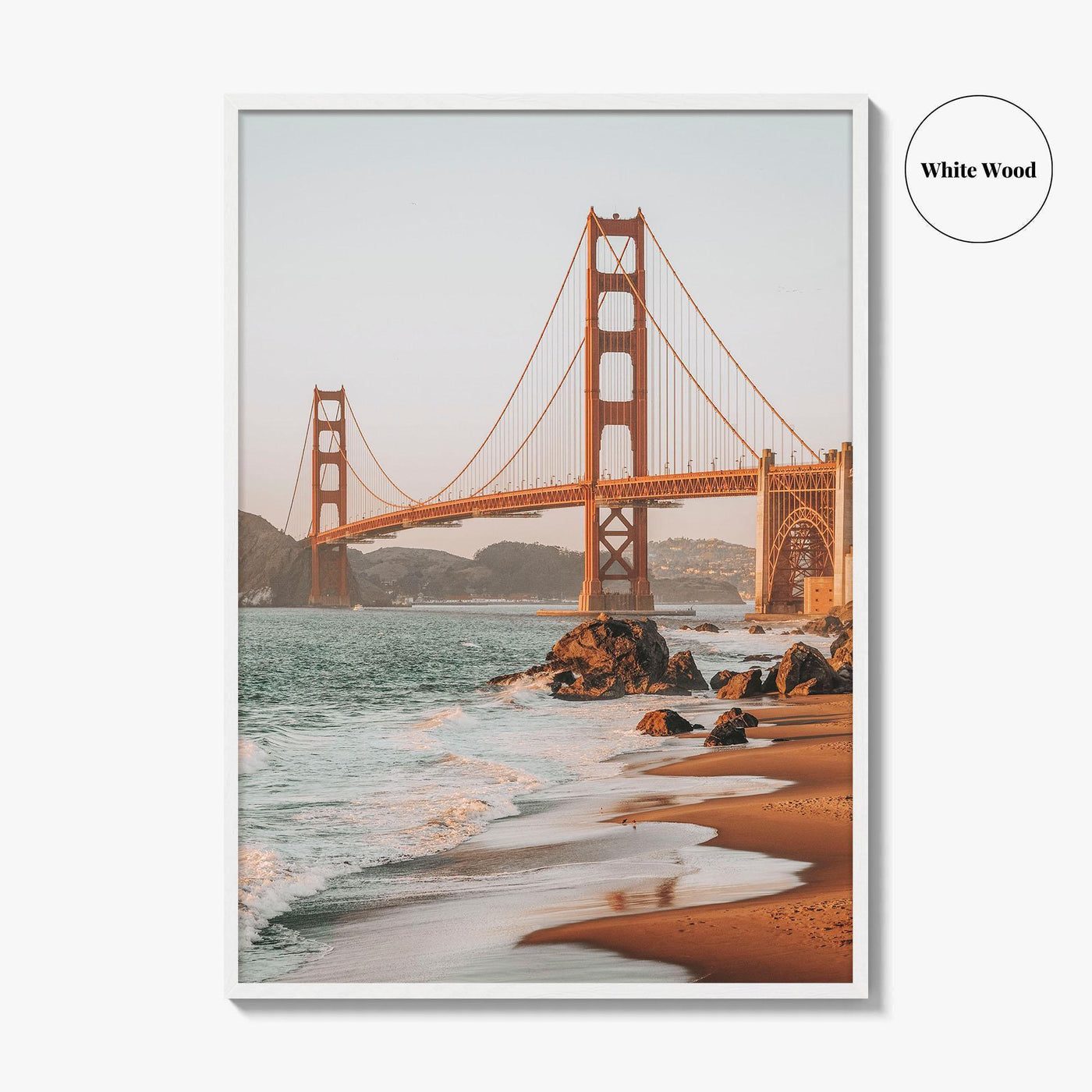 Golden Gate Bridge Fine Art Photo Print, San Francisco, California, Marshall's Beach Poster