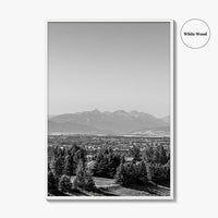 Bozeman Black and White Fine Art Photo Print, Montana Hills Landscape Poster, USA Poster