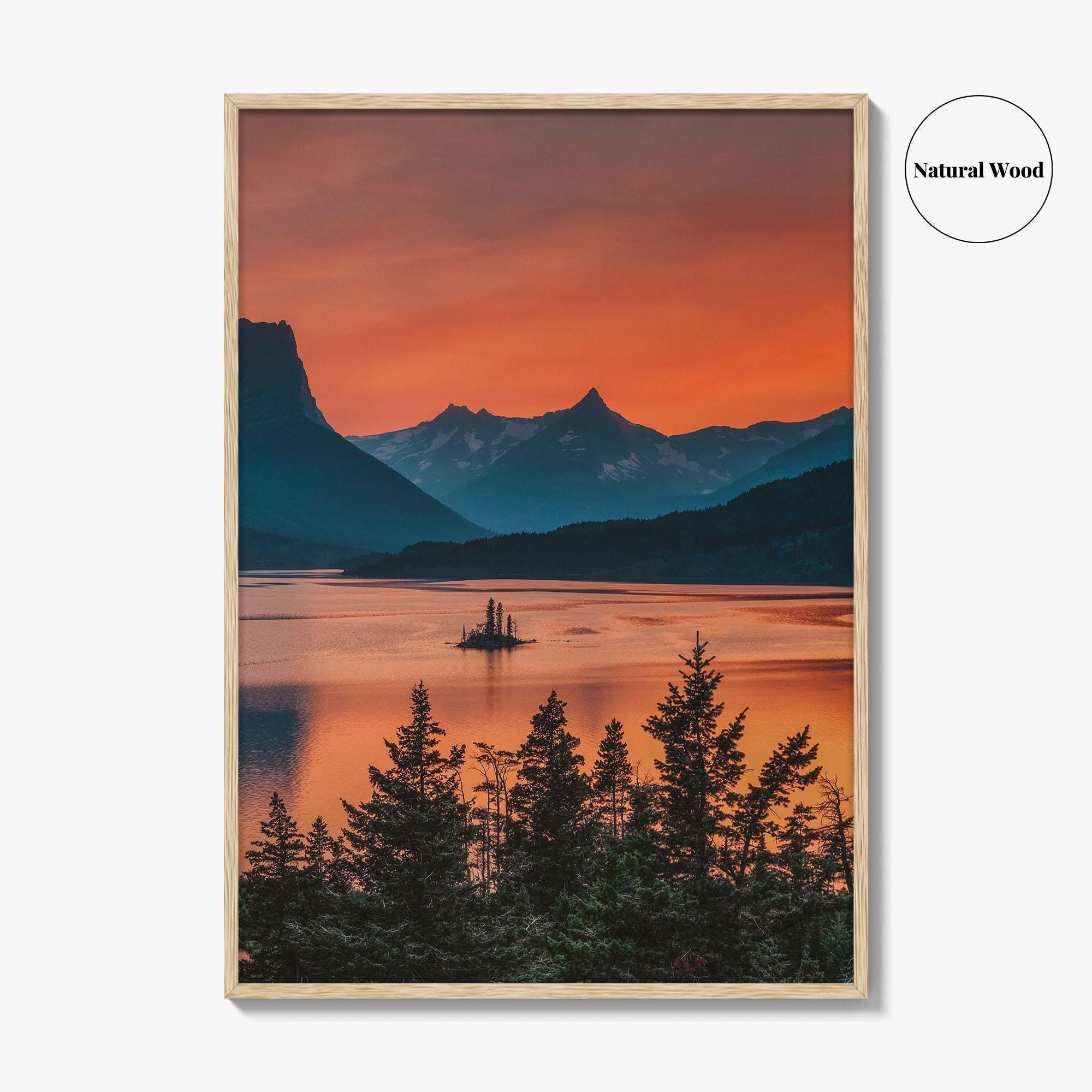Glacier National Park Fine Art Photo Print, St Mary Lake, Montana Poster, USA