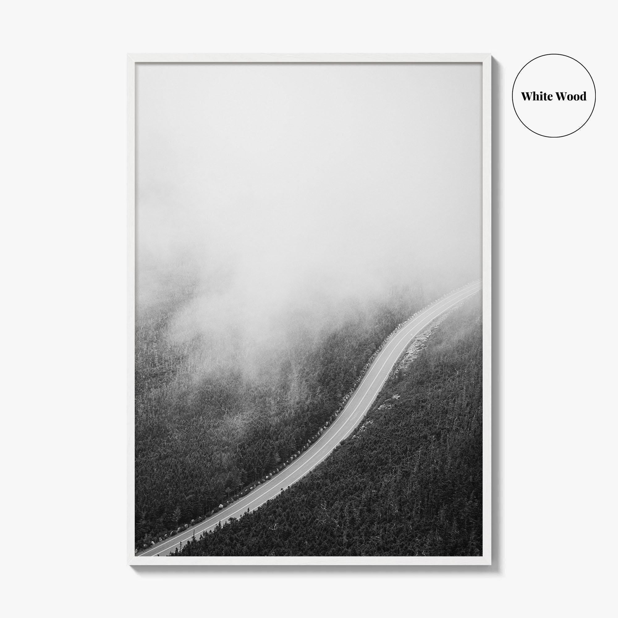 Adirondack Mountains Black and White Fine Art Photo Print, Lake Placid NY Art