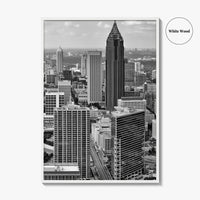 Atlanta Skyline Black and White Fine Art Photo Print, Downtown Georgia Poster