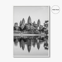 Angkor Wat Black and White Fine Art Photo Print, Siem Reap Cambodia Poster