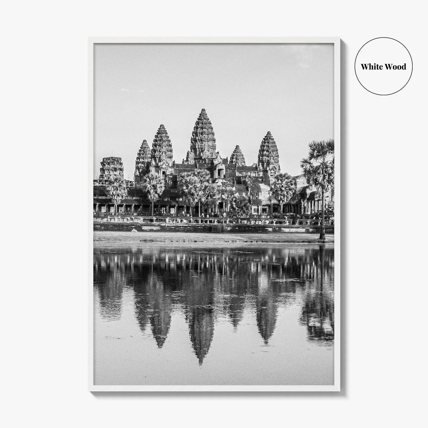 Angkor Wat Black and White Fine Art Photo Print, Siem Reap Cambodia Poster