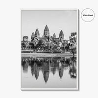Angkor Wat Black and White Fine Art Photo Print, Siem Reap Cambodia Poster