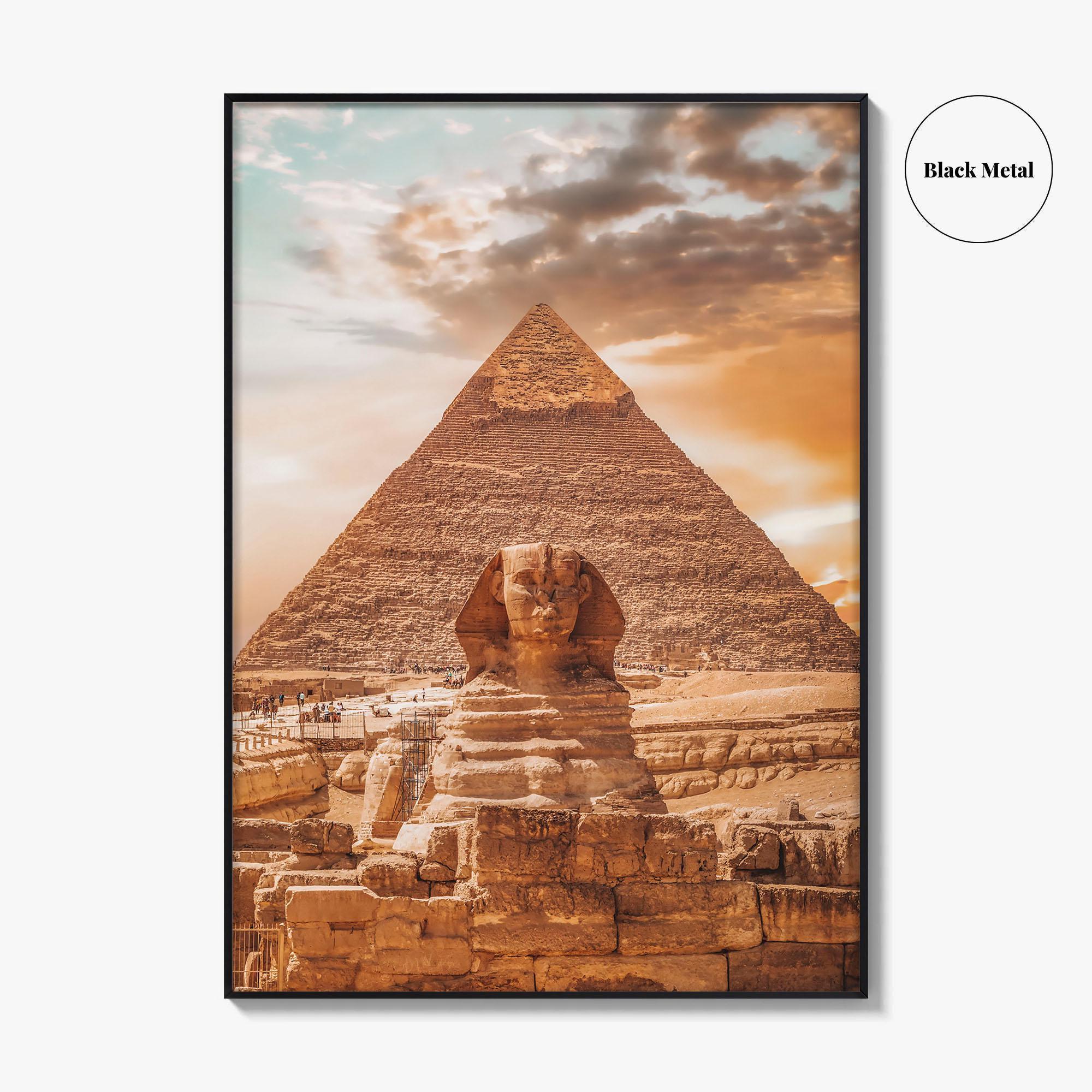 Egypt Fine Art Photo Print, Giza Pyramids Poster, Great Sphinx, Cairo Wall Art