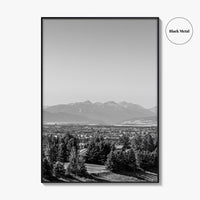 Bozeman Black and White Fine Art Photo Print, Montana Hills Landscape Poster, USA Poster