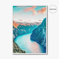 Geiranger Fine Art Photo Print, Sunnylvsfjorden, Seven Sisters Waterfalls, Western Norway Wall Decor Poster