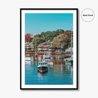Ogunquit Fine Art Photo Print, Perkins Cove Maine Harbor Wall Decor Poster, USA