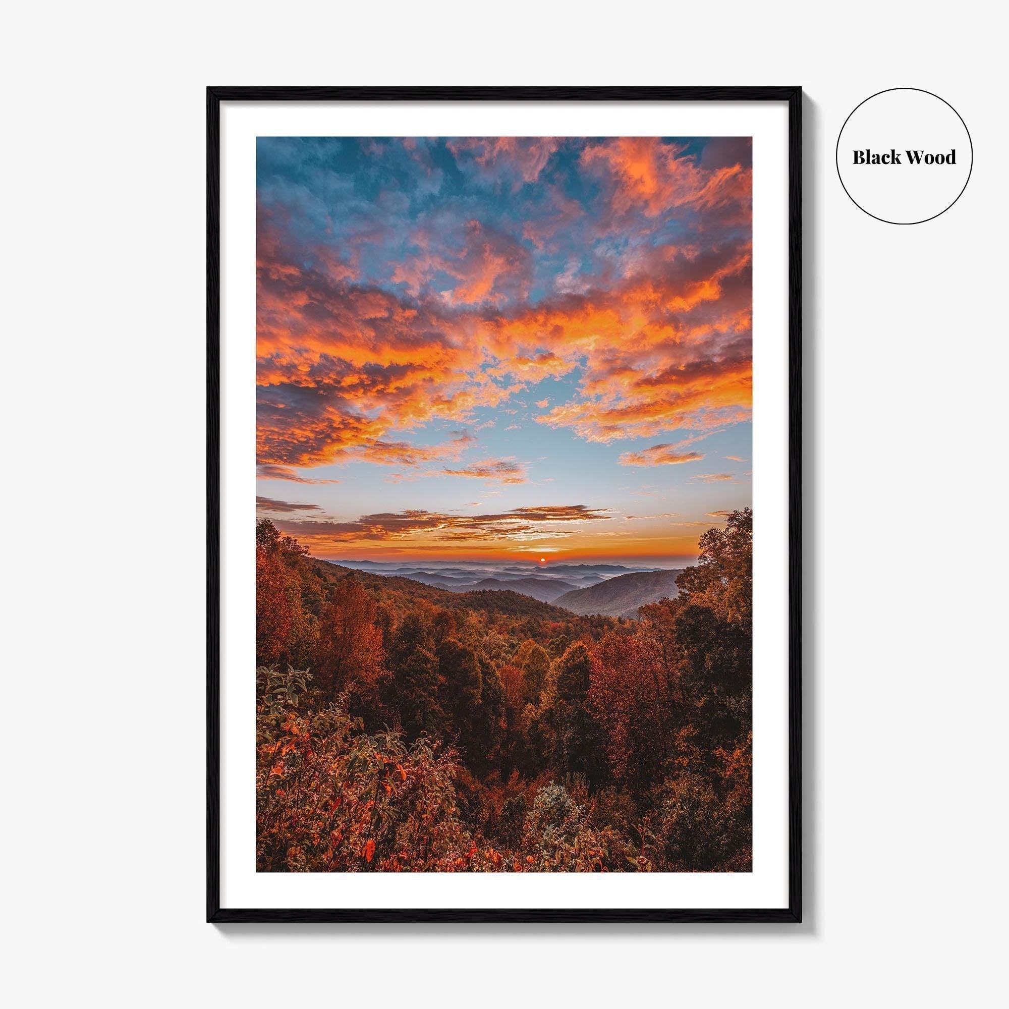 North Carolina Fine Art Photo Print, Blue Ridge Parkway, Asheville, Appalachian Mountains, USA Poster
