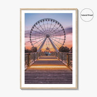 Montreal Fine Art Photo Print, Old Port Ferris Wheel, Quebec Canada Wall Poster