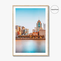 Pittsburgh Skyline Fine Art Photo Print, Roberto Clemente Bridge, Pennsylvania, Wall Poster, USA