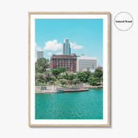 Omaha Skyline Fine Art Photo Print, Nebraska, Heartland of America Park, Wall Poster