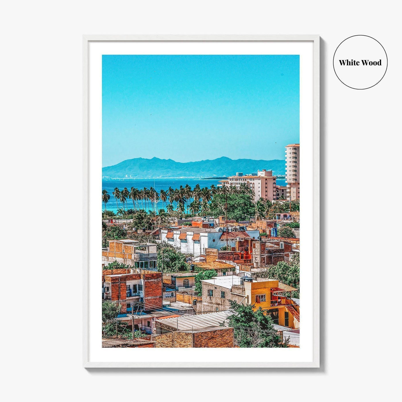 Puerto Vallarta Skyline Fine Art Photo Print, Wall Poster, Jalisco Mexico