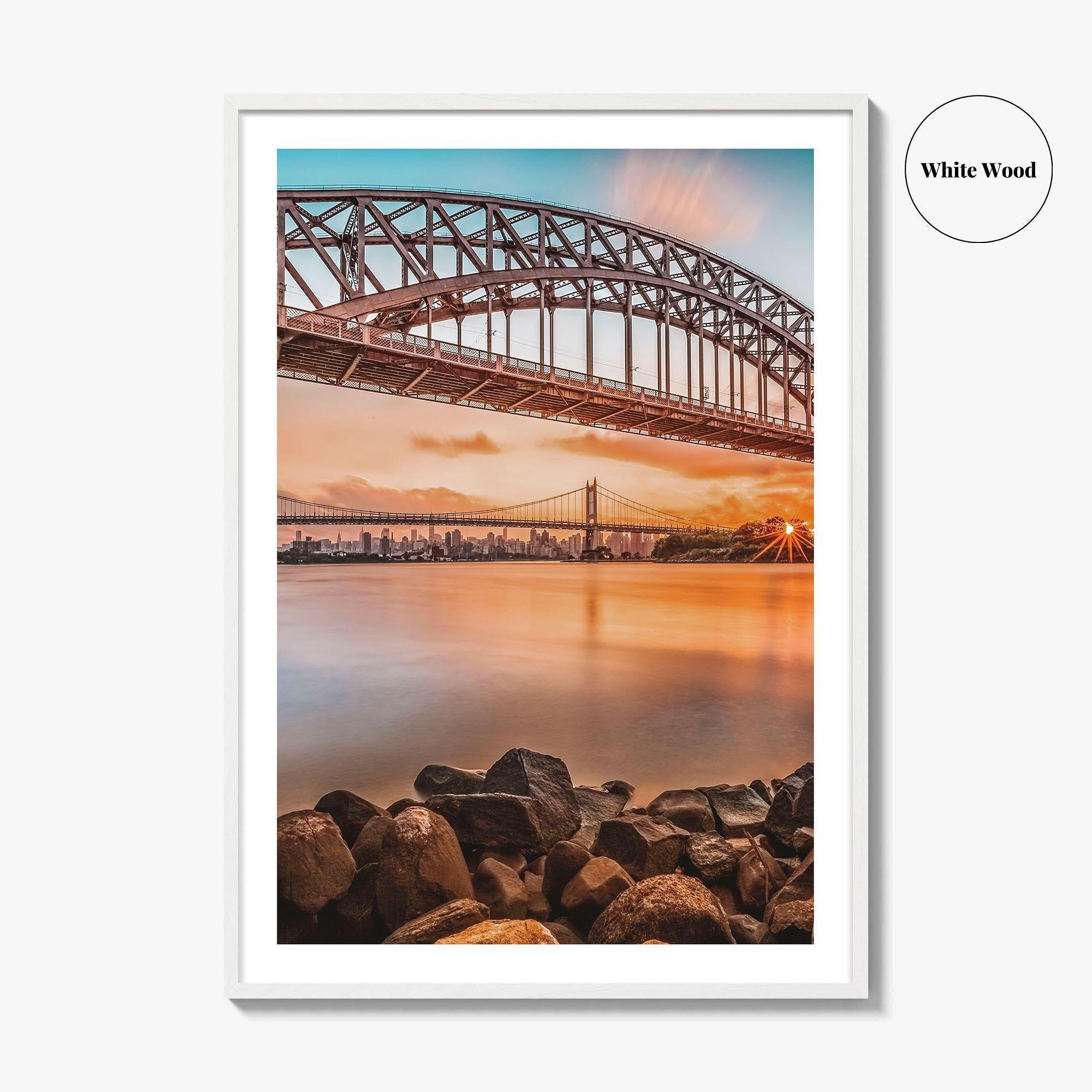 Queens New York Fine Art Photo Print, Astoria, Hell Gate Triboro Bridges, NYC
