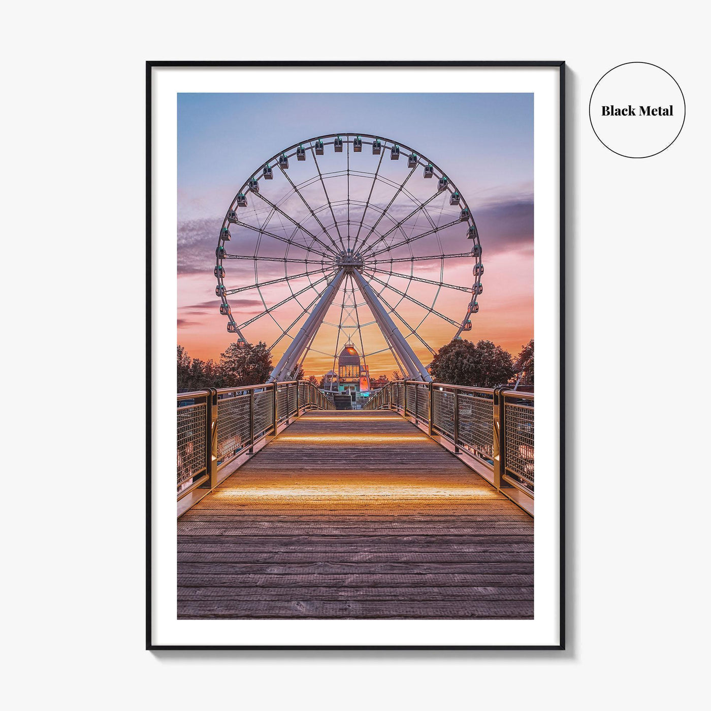 Montreal Fine Art Photo Print, Old Port Ferris Wheel, Quebec Canada Wall Poster