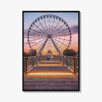 Montreal Fine Art Photo Print, Old Port Ferris Wheel, Quebec Canada Wall Poster