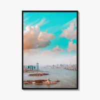 New Jersey Skyline Fine Art Photo Print, Jersey City, NYC, Liberty Poster