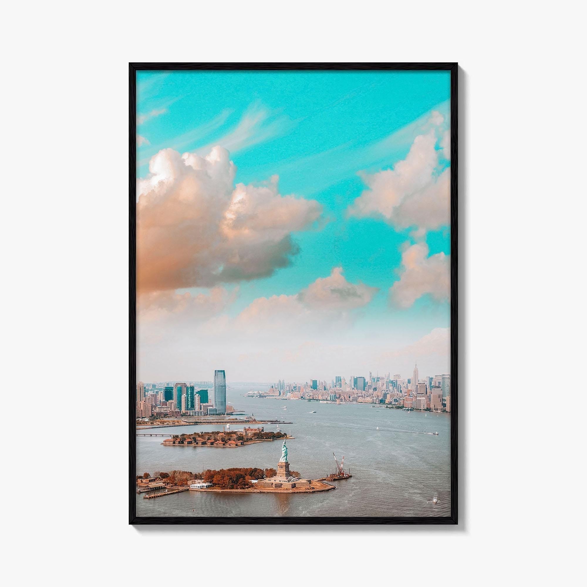 New Jersey Skyline Fine Art Photo Print, Jersey City, NYC, Liberty Poster