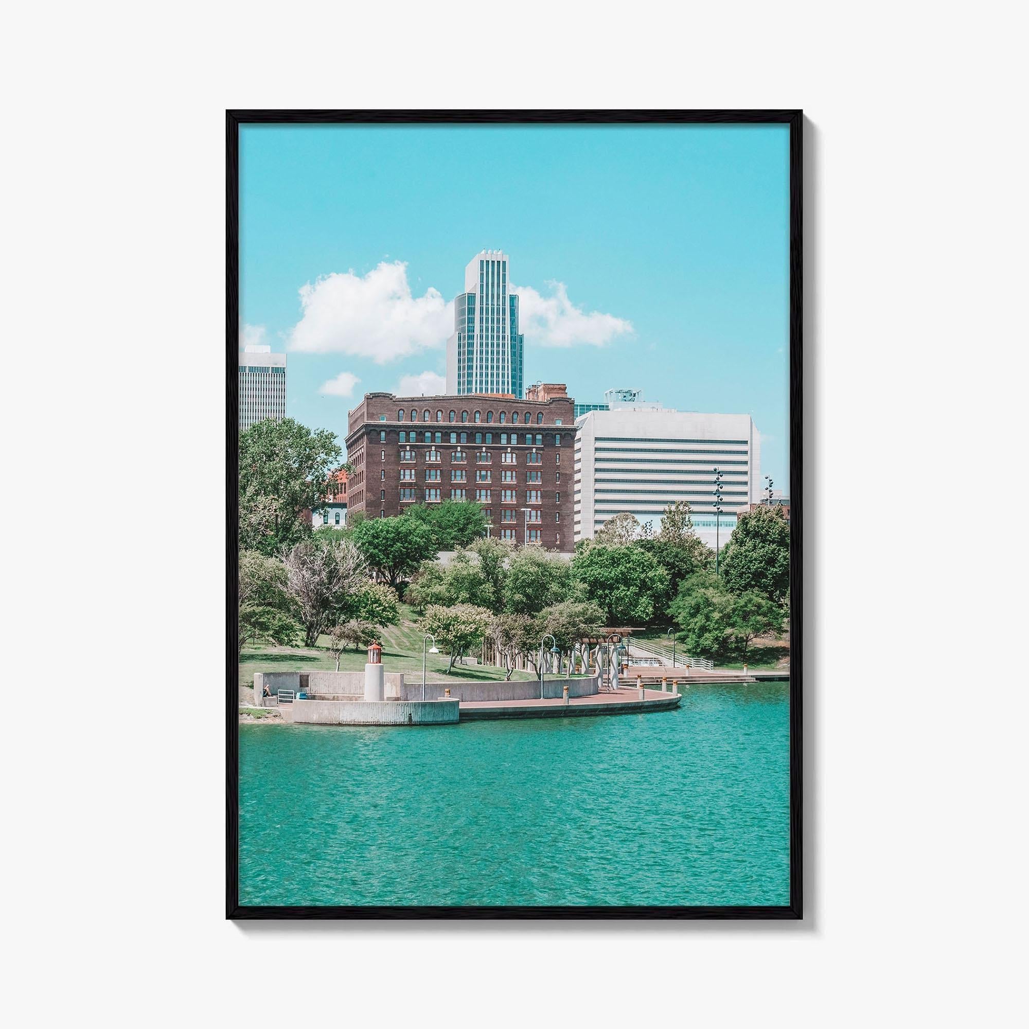 Omaha Skyline Fine Art Photo Print, Nebraska, Heartland of America Park, Wall Poster