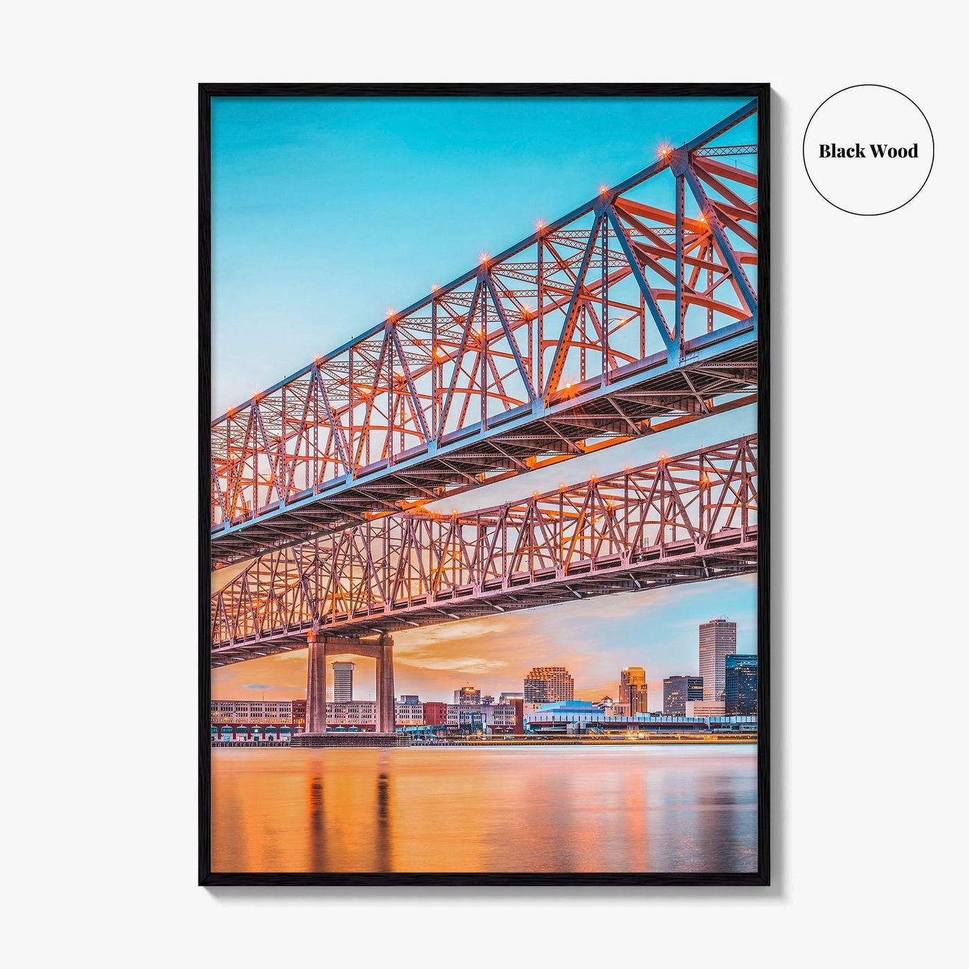 New Orleans Fine Art Photo Print, Louisiana, Mississippi River, Crescent City Connection Bridge, Poster