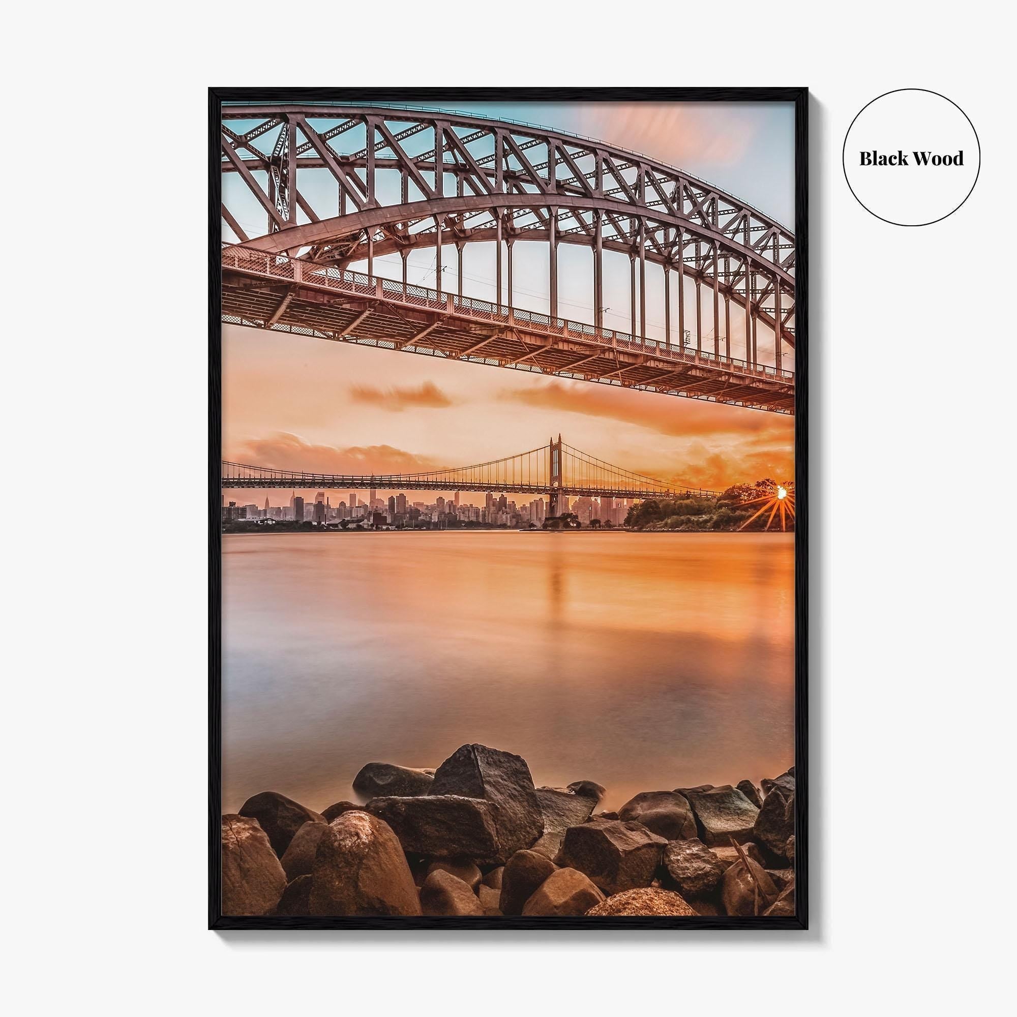 Queens New York Fine Art Photo Print, Astoria, Hell Gate Triboro Bridges, NYC