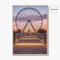 Montreal Fine Art Photo Print, Old Port Ferris Wheel, Quebec Canada Wall Poster