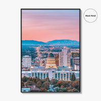 Salt Lake City Skyline Fine Art Photo Print, Wall Decor Poster, Utah USA, SLC