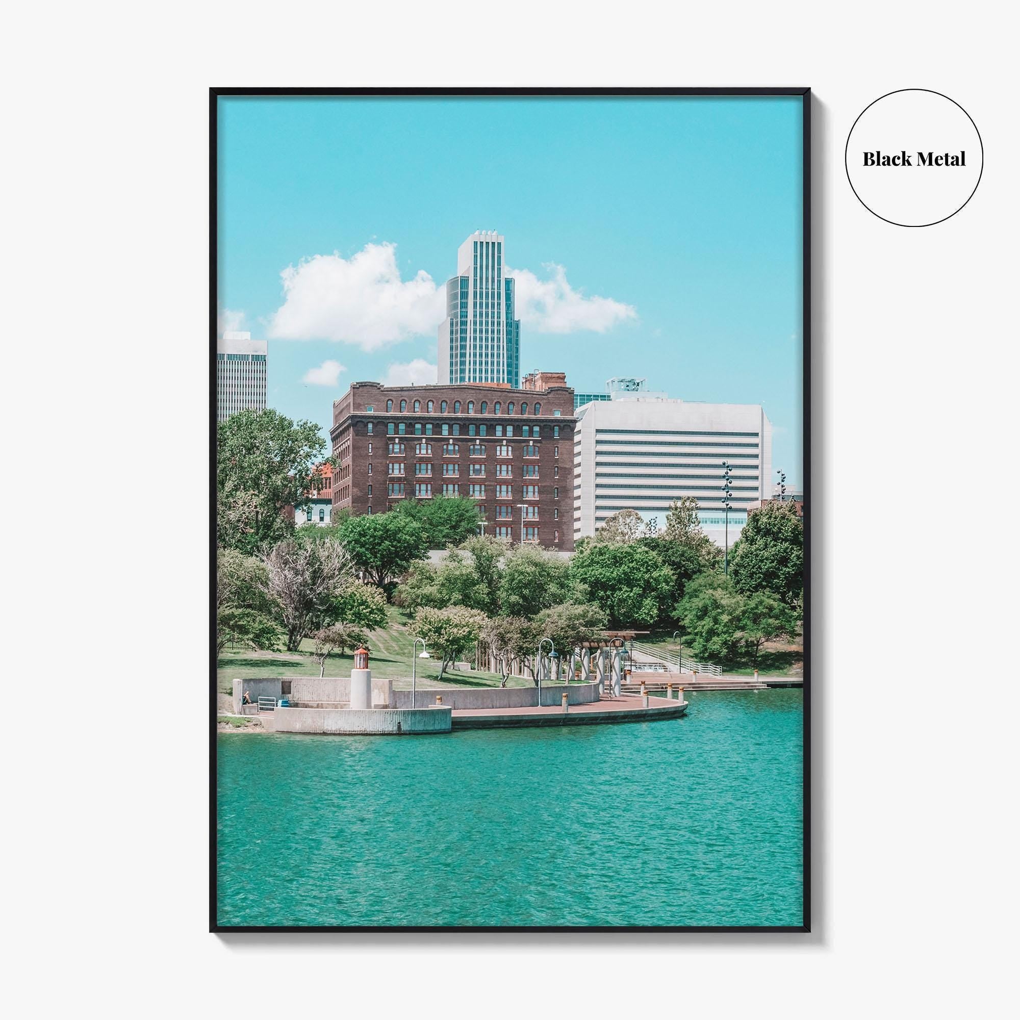 Omaha Skyline Fine Art Photo Print, Nebraska, Heartland of America Park, Wall Poster