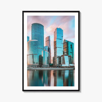 Moscow Skyline Fine Art Photo Print, International Business Center, Russia Wall Poster