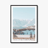 Mongolia Fine Art Photo Print, Altai Mountains, Snowy Steppe, Wall Art Poster
