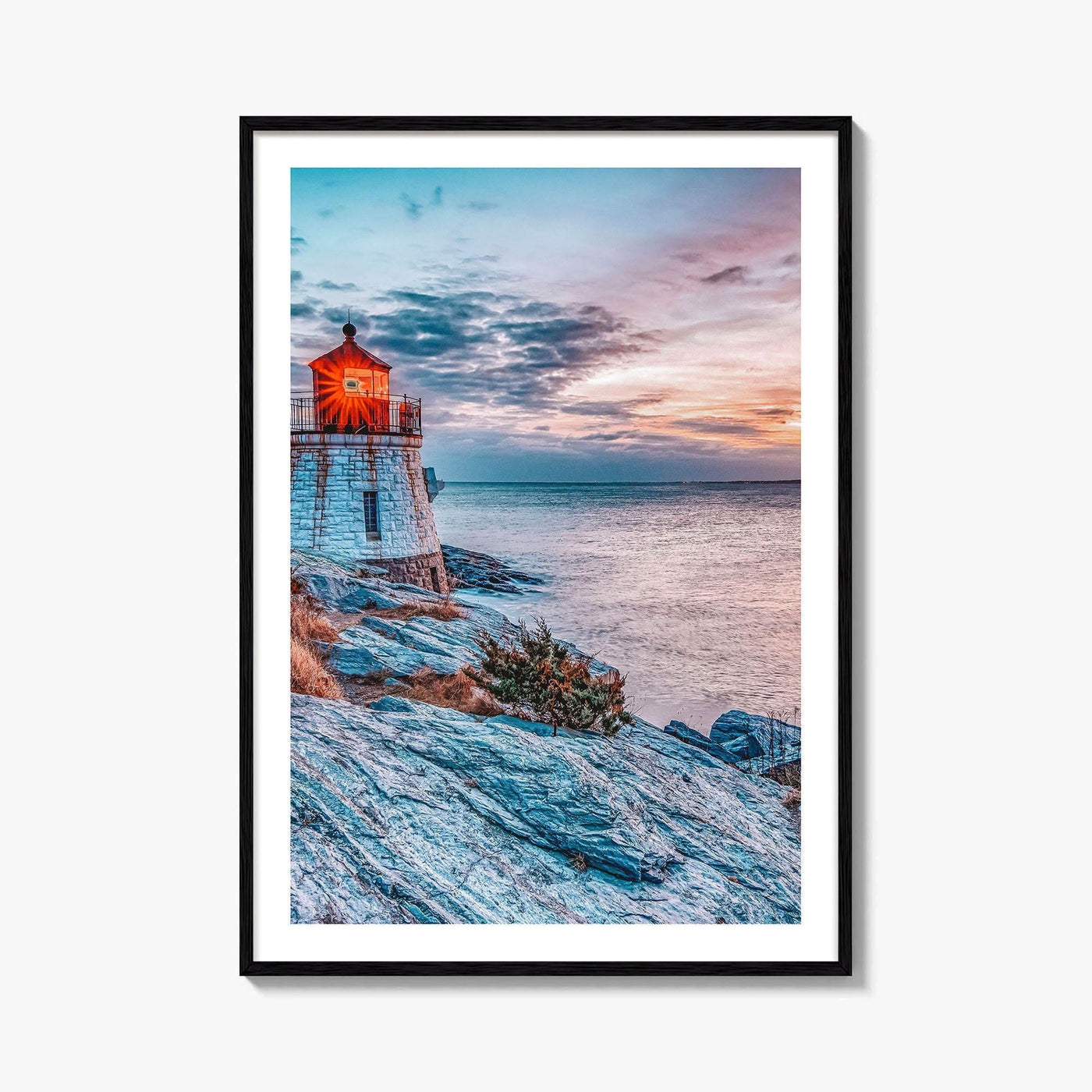 Newport Rhode Island Fine Art Photo Print, Castle Hill Lighthouse Wall Poster, USA
