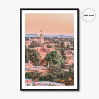 Santa Fe Skyline Fine Art Photo Print, New Mexico USA Downtown, Wall Decor Poster