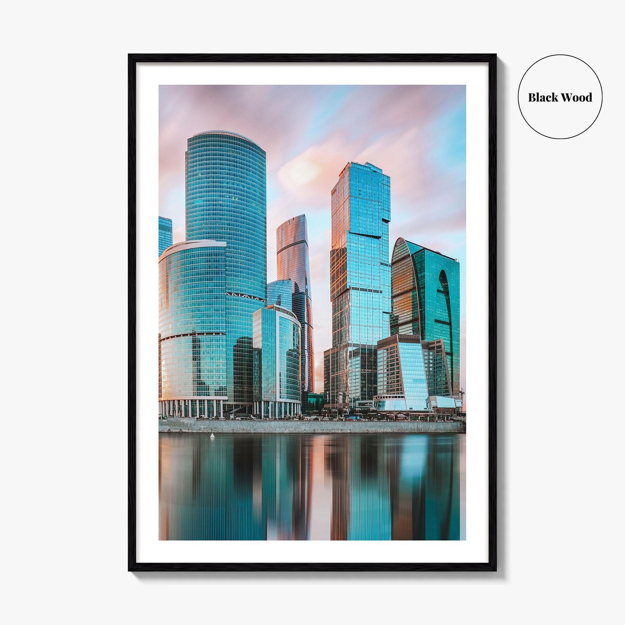 Moscow Skyline Fine Art Photo Print, International Business Center, Russia Wall Poster