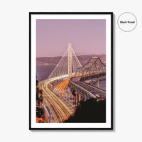 Oakland Fine Art Photo Print, San Francisco New Bay Bridge, California Wall Poster